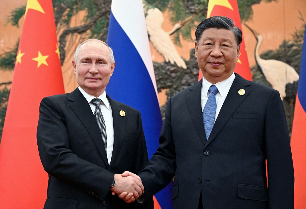 Putin e Xi, em Pequim, à margem do Fórum da Iniciativa Faixa e Rota
