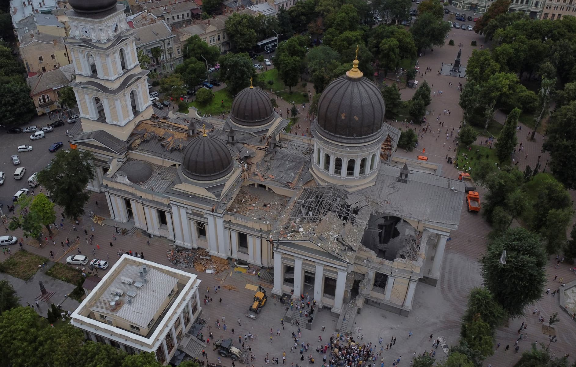 A maior catedral de Odessa, na Ucrânia, será um dos 763 lugares considerados património cultural destruídos pela Rússia