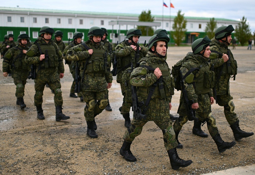 Reservistas russos recrutados para a guerra na Ucrânia