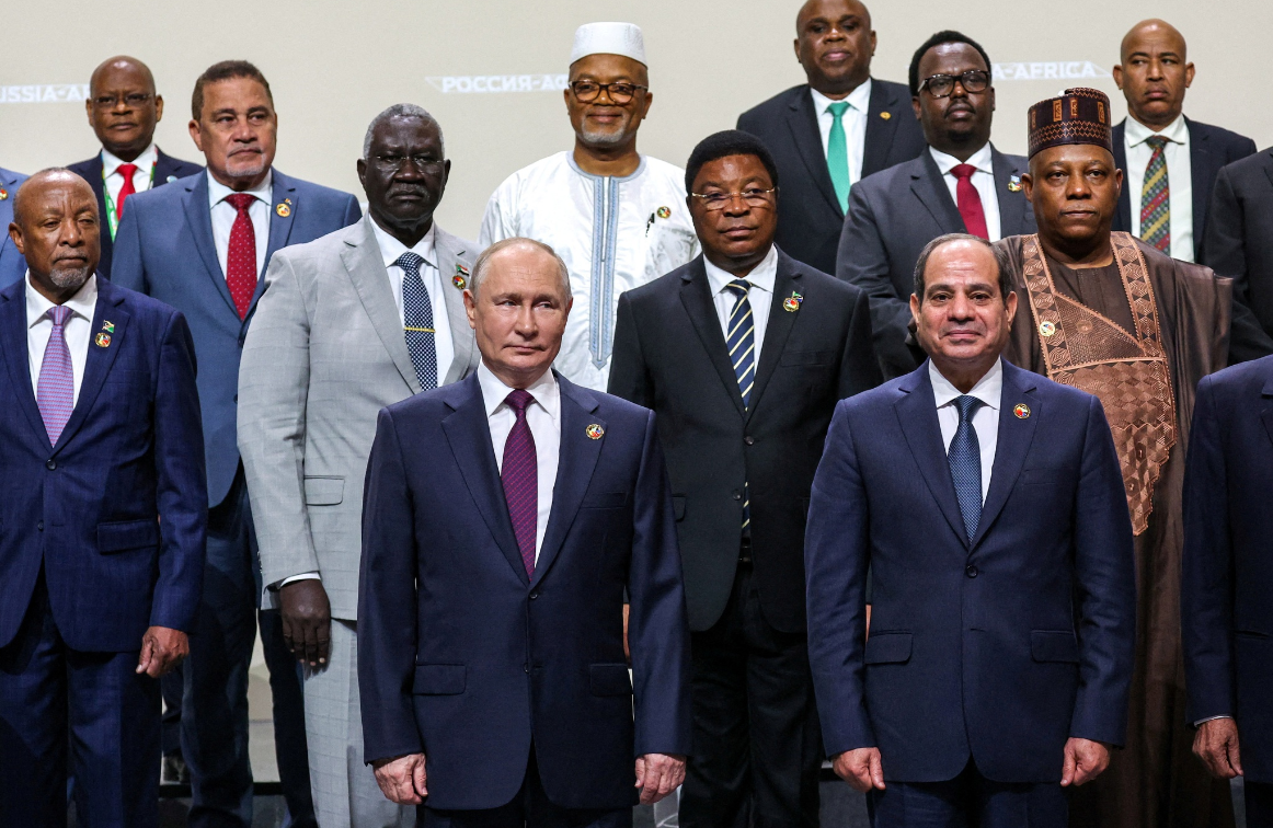 Vladimir Putin na cimeira Rússia-África, que se realizou esta semana em São Petersburgo