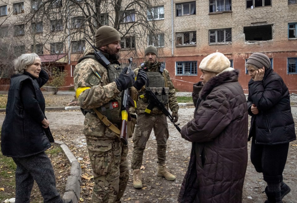 Militares ucranianos em Kherson