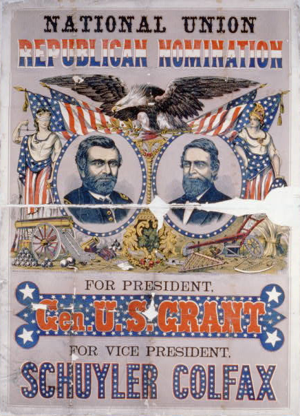 Cartaz de campanha da União Nacional em 1864